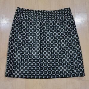 Etcetera Olive, Black and Lime Green Velveteen Mini Skirt Ladies Size 4
